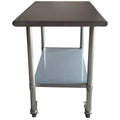 Stainless Steel Work Table with Casters 24 x 60 Inches P499