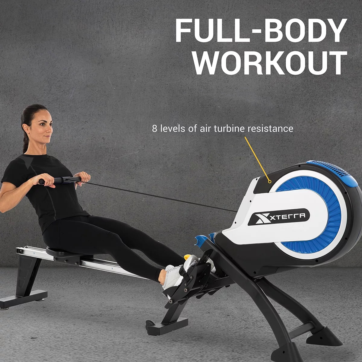 Air Turbine Rower with 8 Resistance Levels I64037