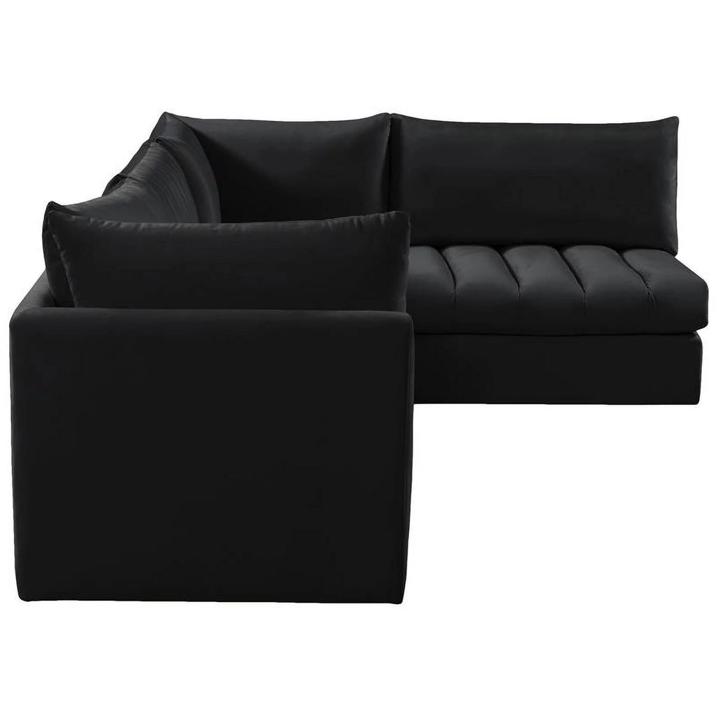 Black Velvet Modular Sectional I503