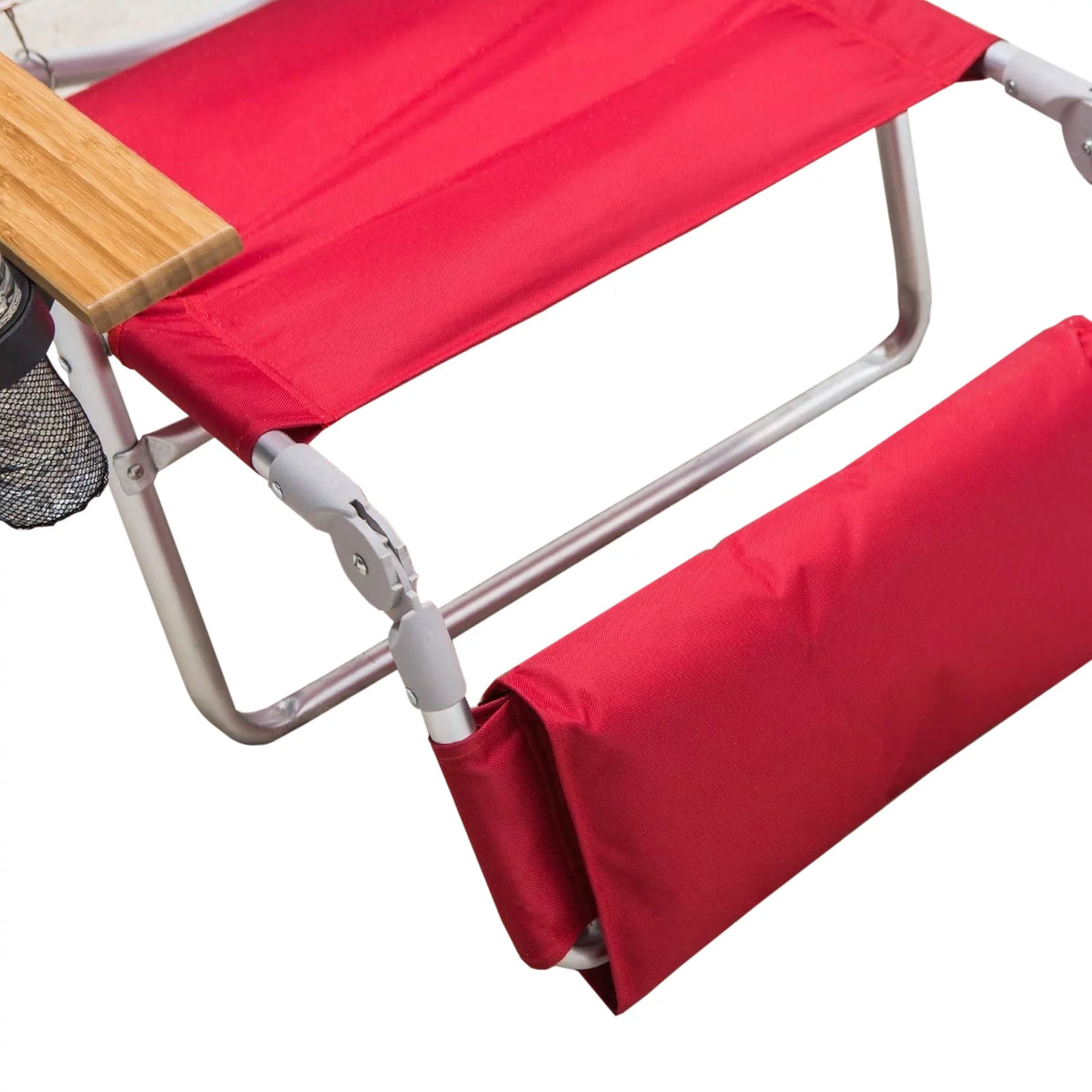 Red Padded Sports Chair with Footrest, 3 Pack H574