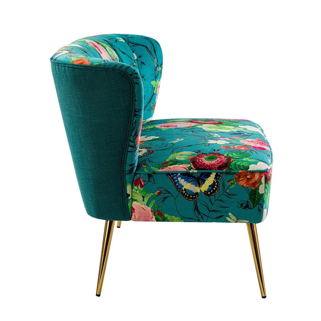 47" Polyester Loveseat with Metal Legs B77480