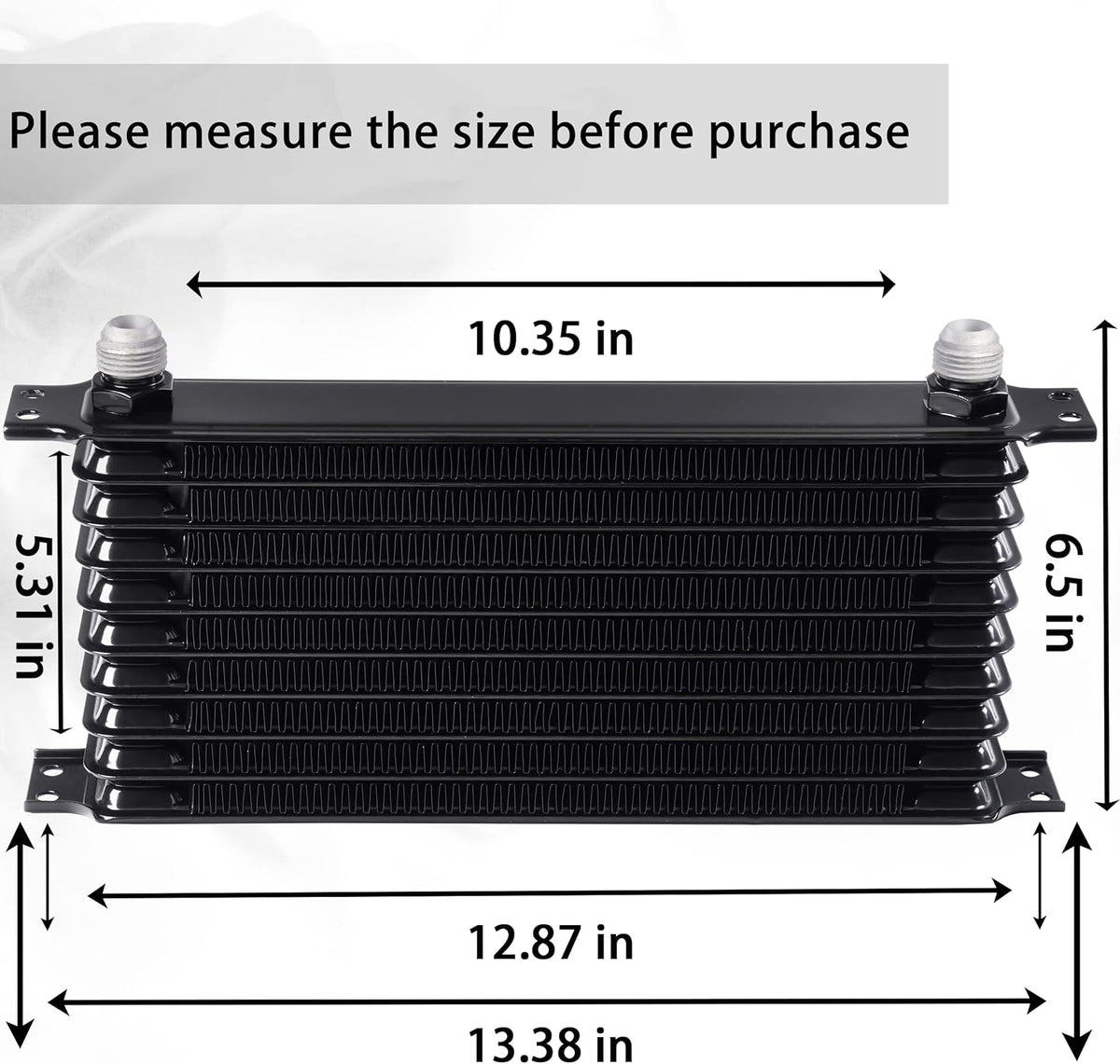10 Row AN10 Stacked Plate Aluminum Oil Cooler Pack of 2 D63237