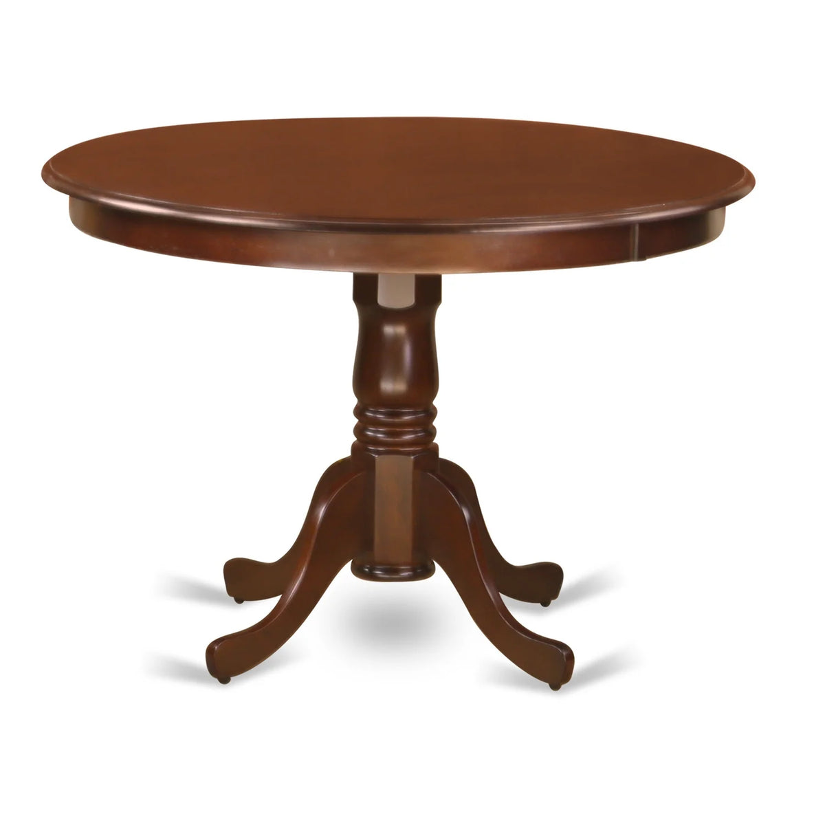 5 Piece Mahogany Round Dining Table Set with Pedestal and 4 Chairs S208338