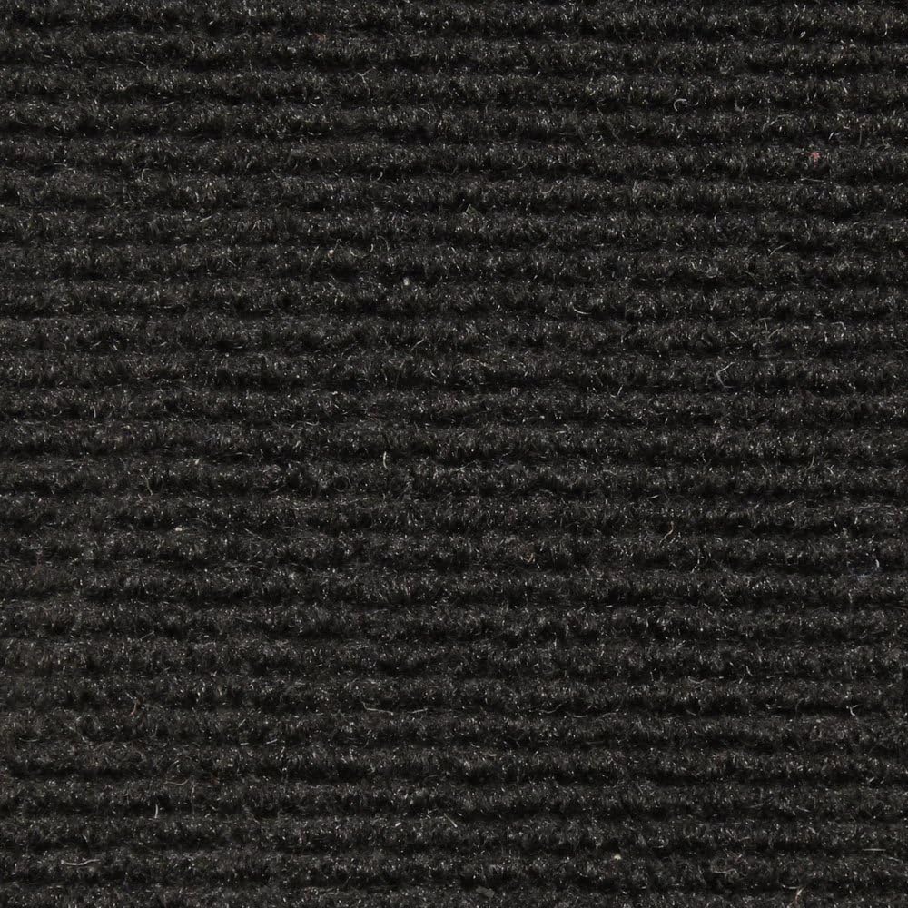 Indoor Outdoor Carpet with Rubber Marine Backing Black 6 Feet x 25 Feet U65511