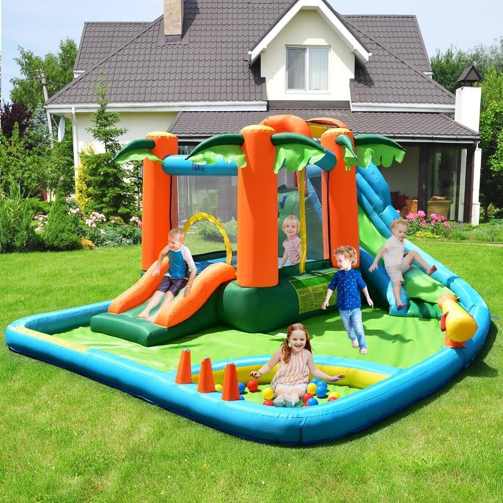 Inflatable Bounce House Kids Water Park Splash Play Center A345574