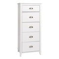 White 5 Drawer Lingerie Chest O238
