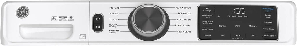White 4.8 Cu Ft Front Loading Washer F203