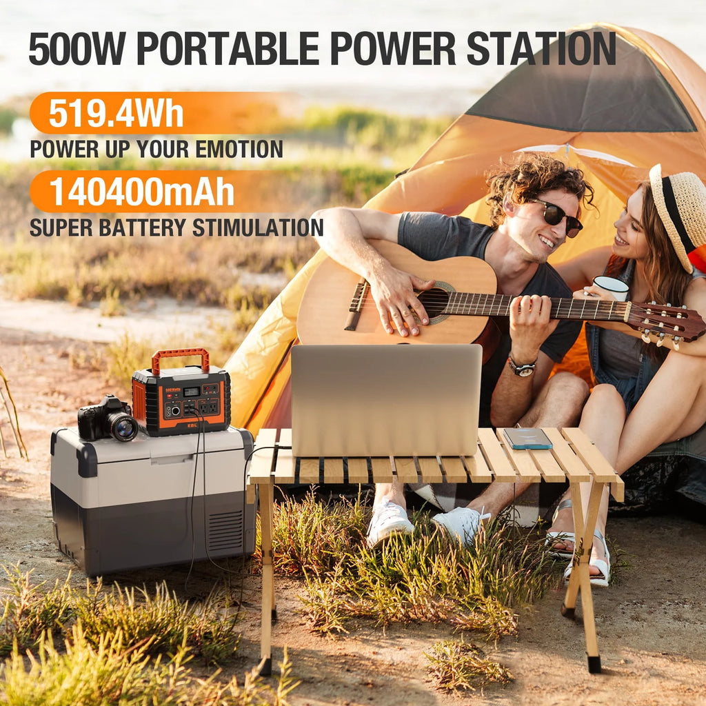 500W Portable Solar Generator Lithium Battery Backup G683998