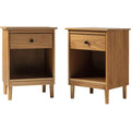 Solid Wood Nightstand Set of 2 T415026