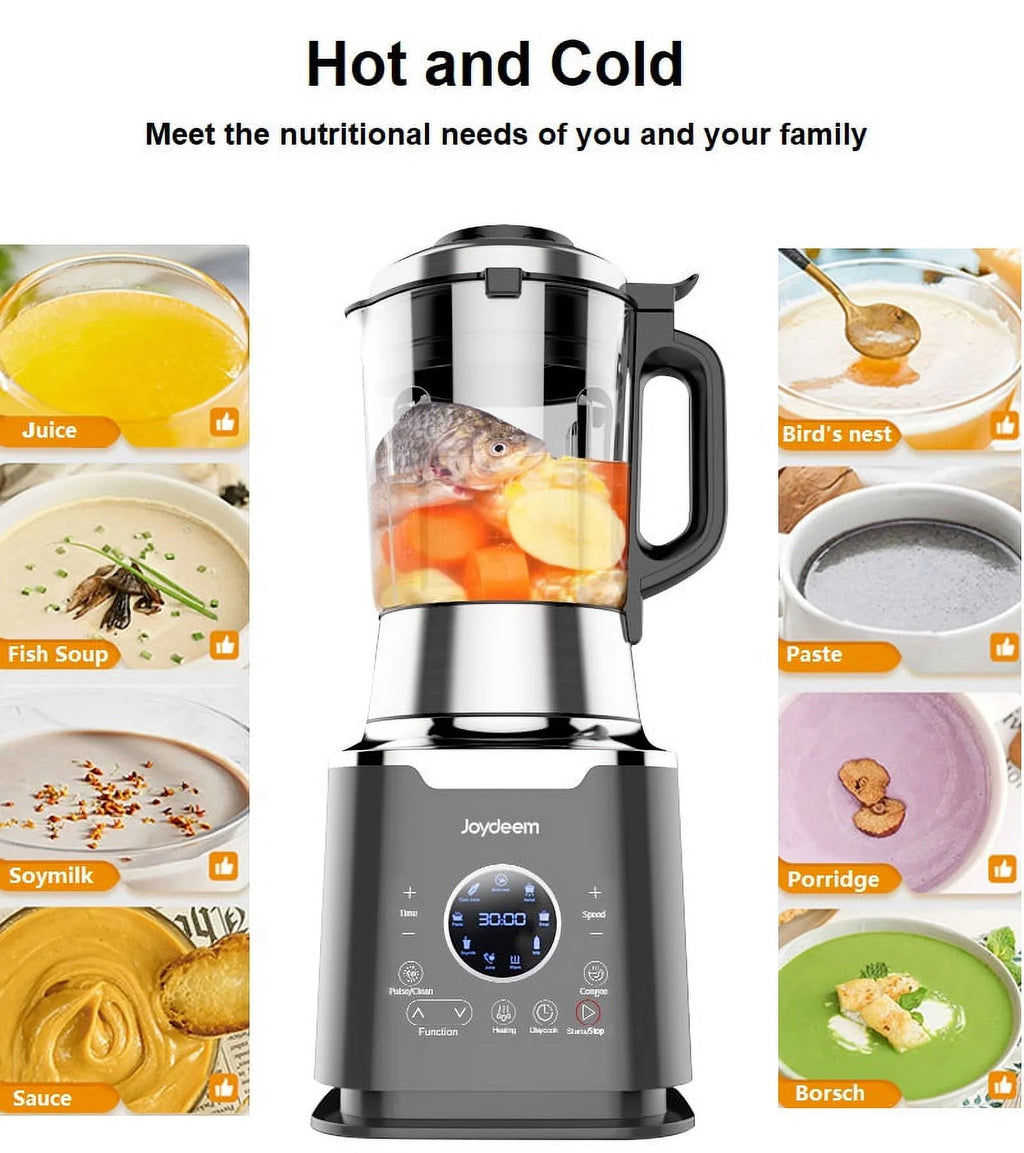 1200w Black Countertop Cooking Blender with Stew Pot H488658