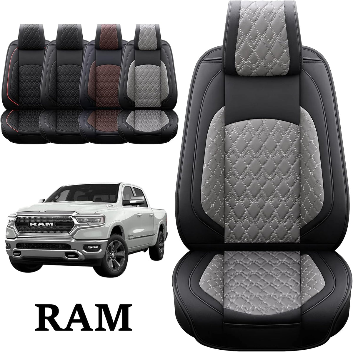 Waterproof Synthetic Leather Car Seat Covers Full Set X886