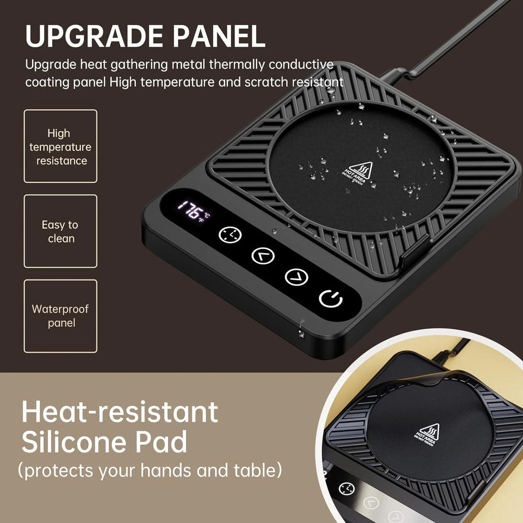 Coffee Mug Warmer with 6 Temp Settings, Black I62981