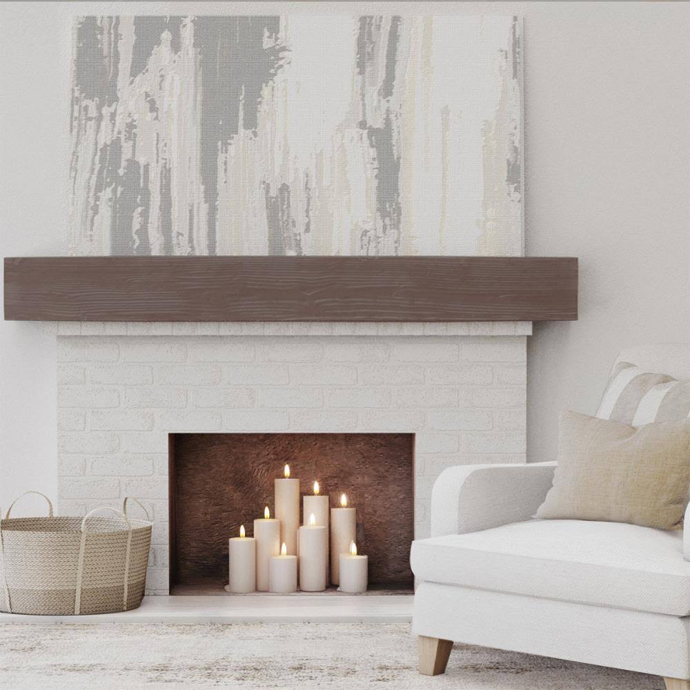 Sandblasted Faux Wood Fireplace Mantel X299