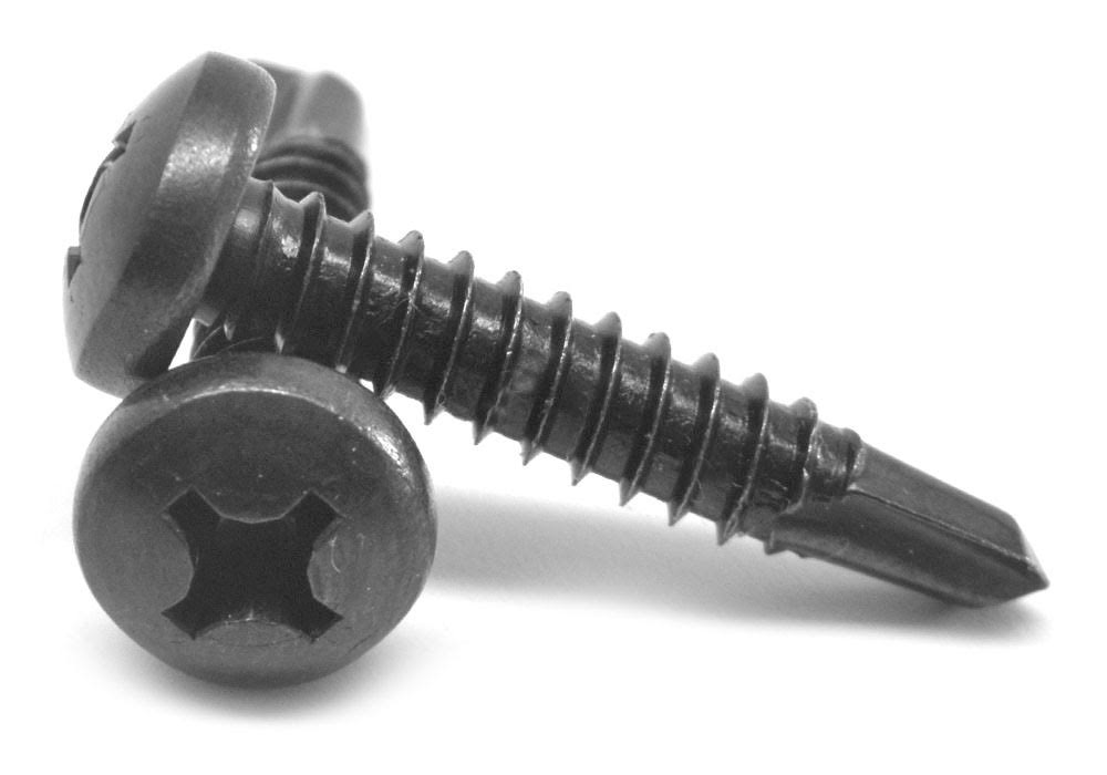 #8-32 x 5/8 Coarse Thread Carriage Bolt Low Carbon Steel Black Oxide P2047