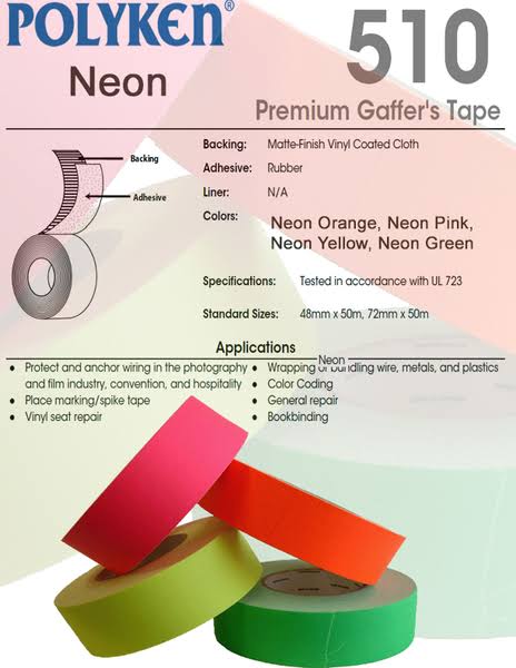 Gaffers Tape Neon Green 24 Rolls T816