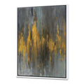 Black and Gold Abstract Framed Canvas 16 inch x 32 inch O762039