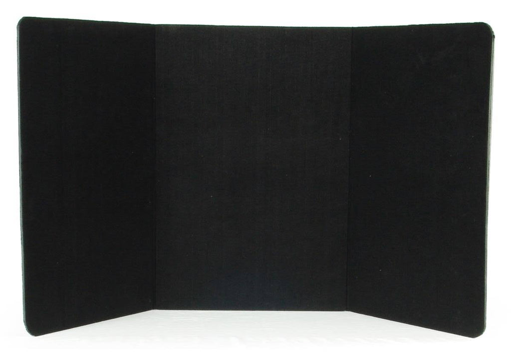 3-Panel Tabletop Display Presentation Board, 72 x 36, Black B7534
