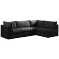 Black Velvet Modular Sectional I503