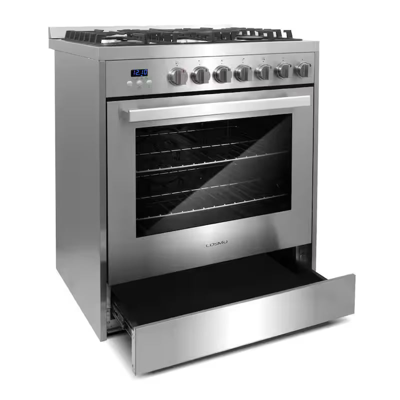 5 Burner Gas Range with Cast Iron Grates in Stainless Steel F681791