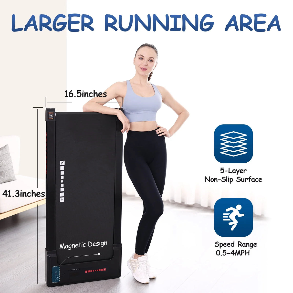 White 2.25HP Portable Mini Treadmill G381181