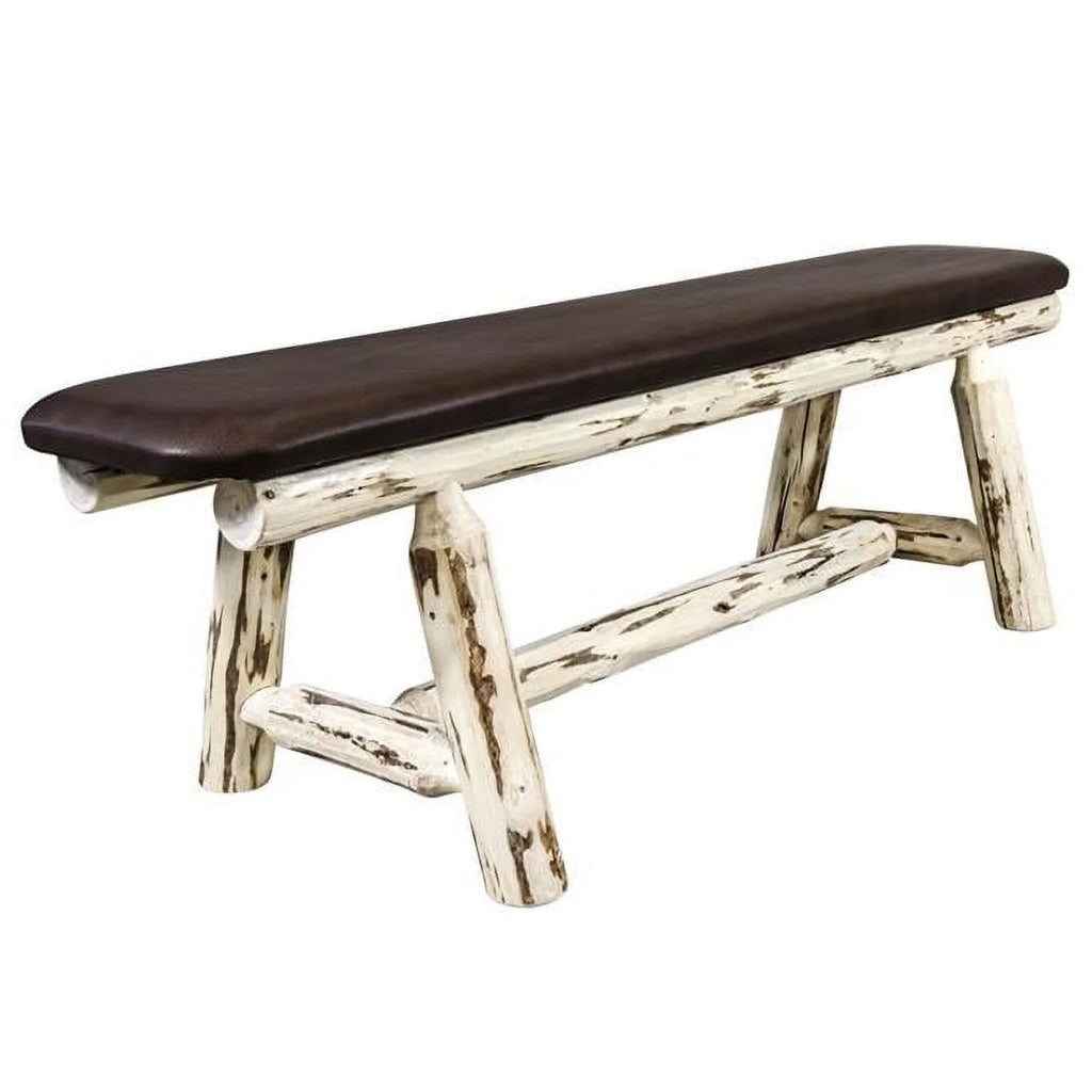 5ft Upholstery Transitional Wood Bench J195