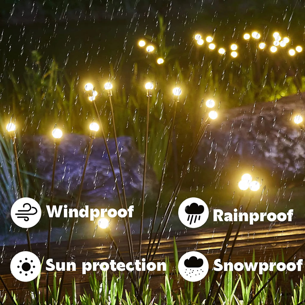 4 Pack 8 LED Solar Powered Waterproof Decorative Garden Lights U456284