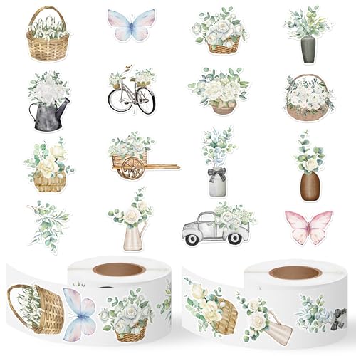 1000Pcs Green Christmas Tree Stickers E2265