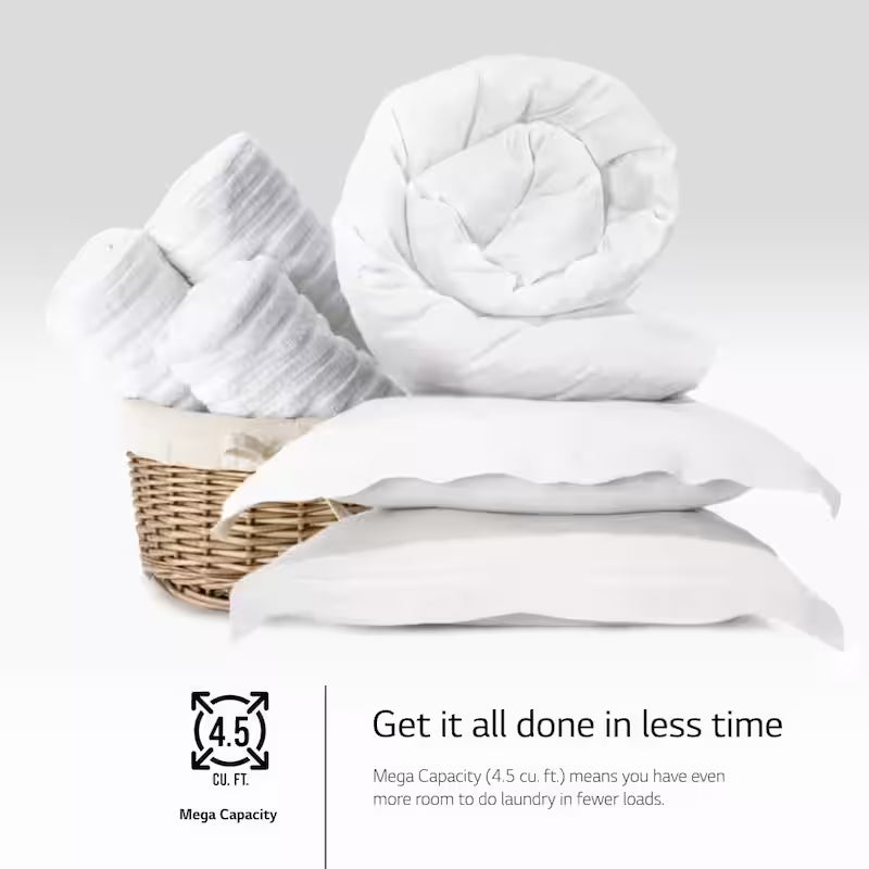 4.5 cu. ft. White Smart Front Load Washer with Steam I26912