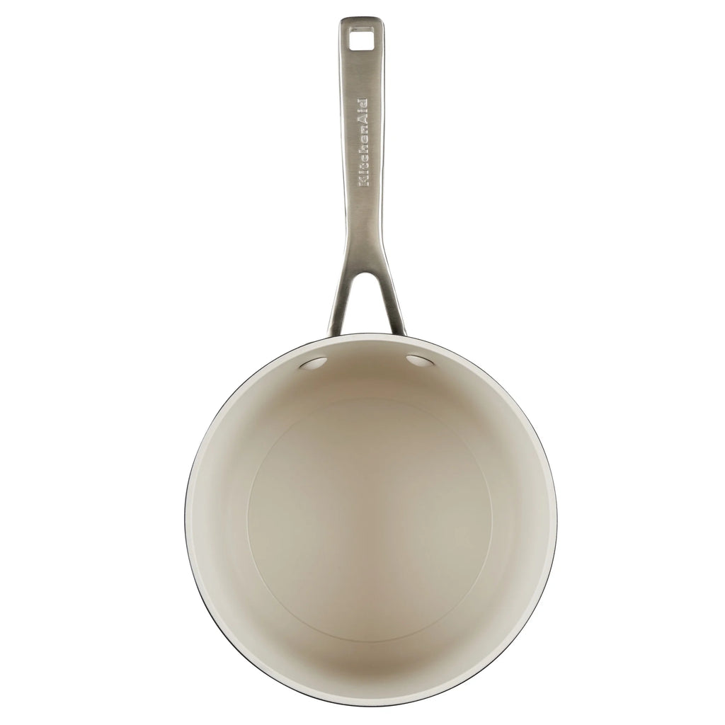 Hard Anodized Ceramic Nonstick Sauce Pan with Lid, 3qt, Matte Black I2808