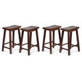Wood Saddle-Seat Counter Stools Set of 4 O66986