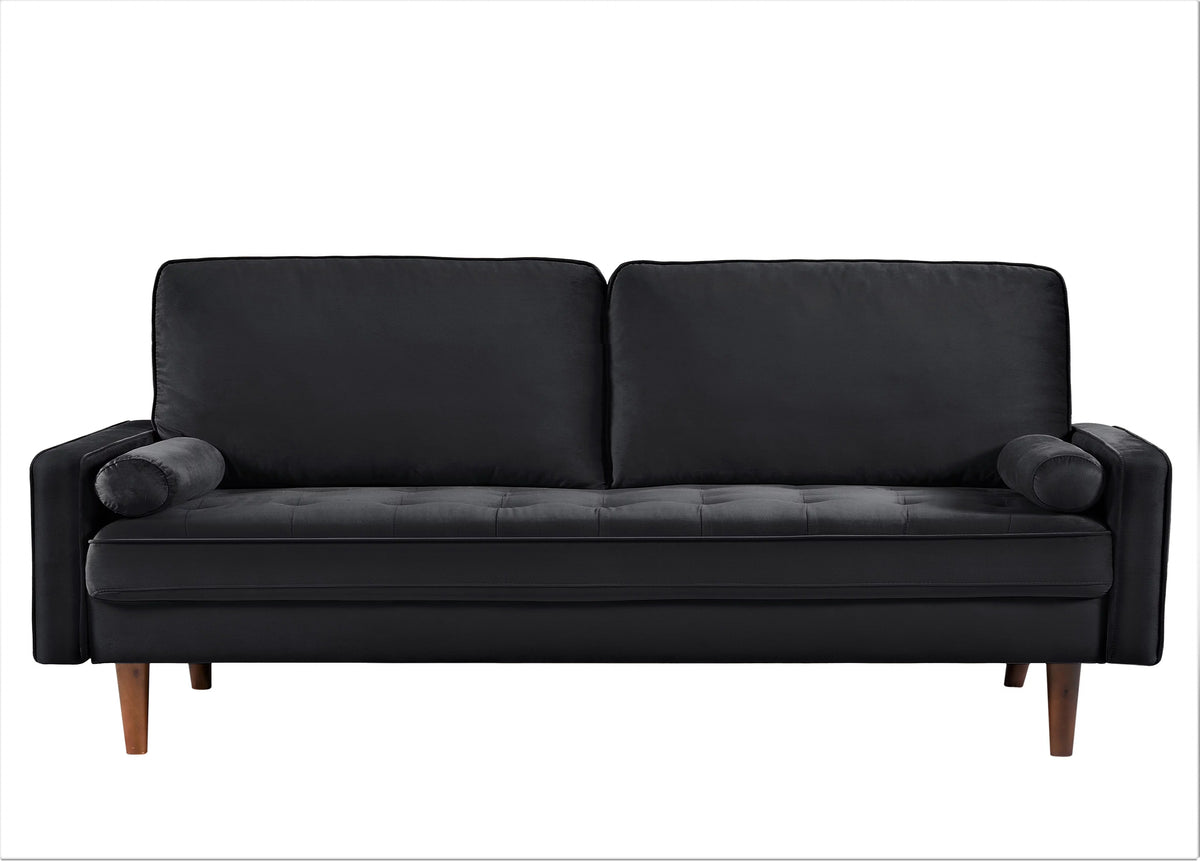 Black Velvet Tufted Sofa B519