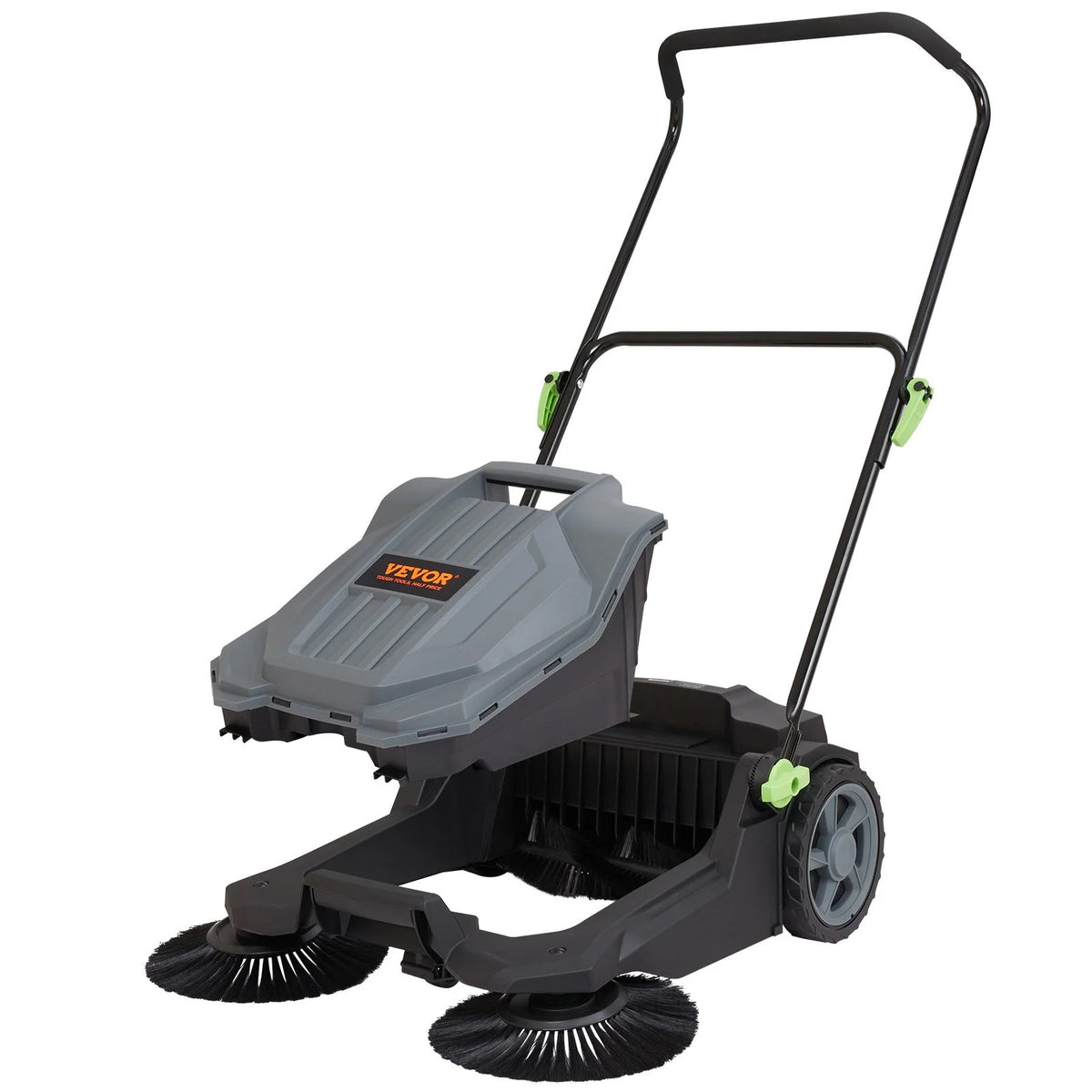 25.6" Manual Walk-behind Floor Sweeper with 5-Gallon Waste Container N44164