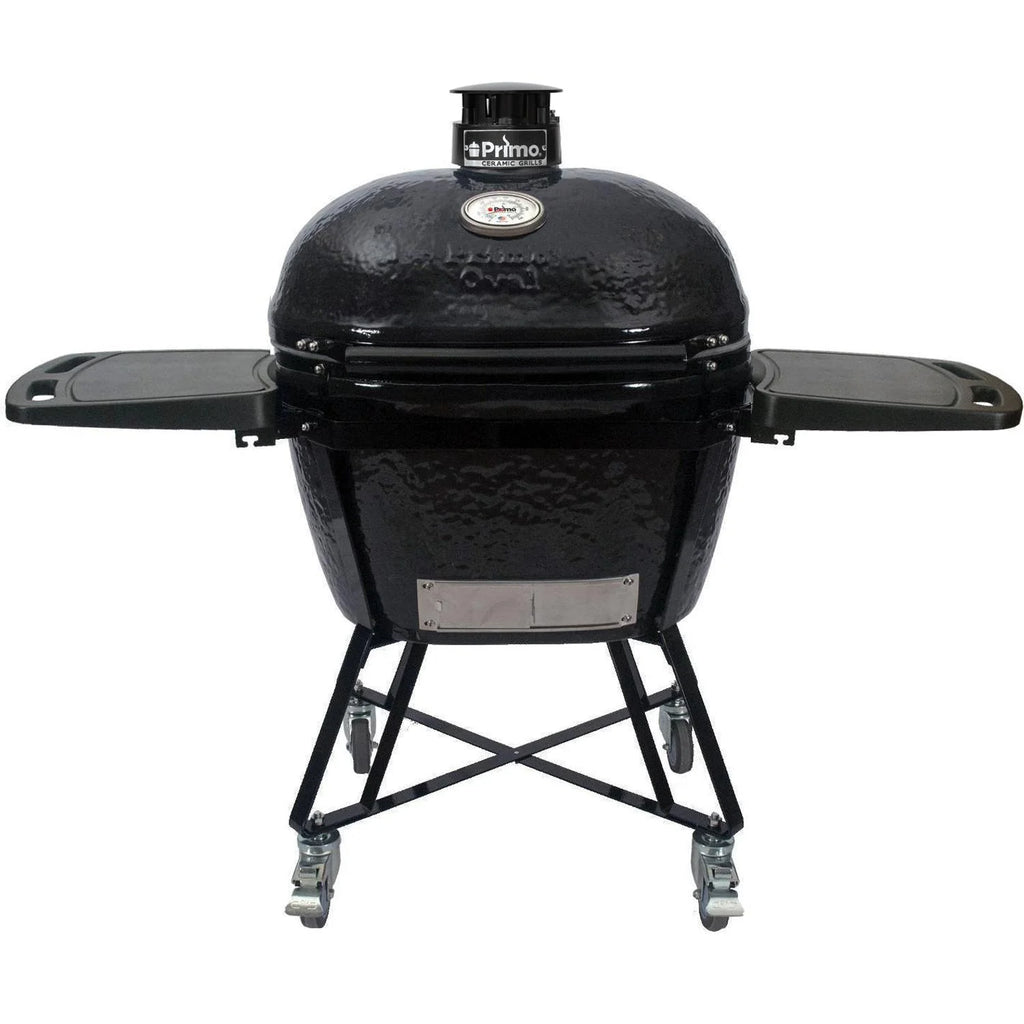 Ceramic Kamado Grill With Cradle, Side Shelves, And Stainless Steel Grates Z5778