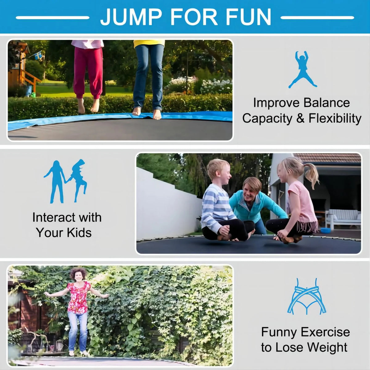 10ft Trampoline with Enclosure Net and Ladder P257821