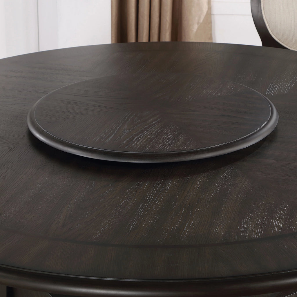 Wood Dining Table with Lazy Susan W5486