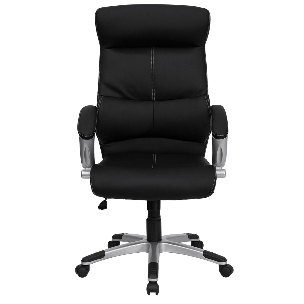 Black High-Back Executive LeatherSoft Office Chair U742