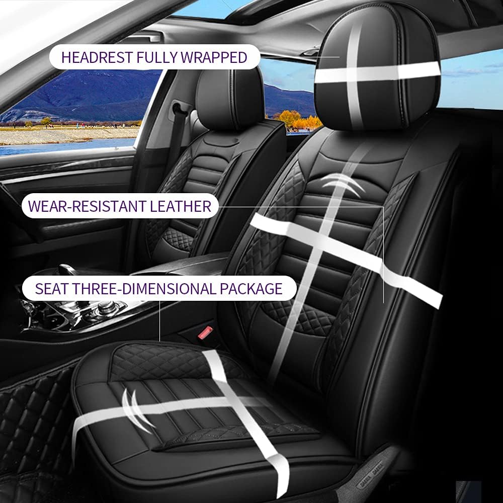 Custom Fit Waterproof Faux Leather Car Seat Covers C55955