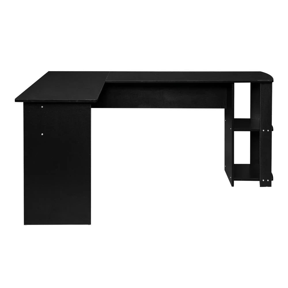 L Shaped Wood Corner Desk with Bookshelves B770732