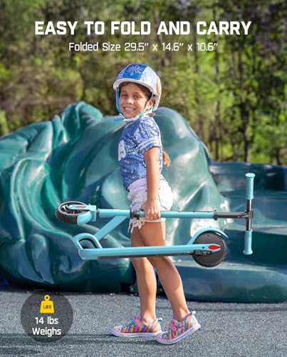 Electric Scooter for Kids 8-12, Adjustable Handlebar, 132 lbs, 40 mins, 5 Miles Range U439392