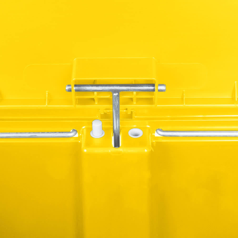 Yellow 18 Gallon Front Step-On Trash Can D93832