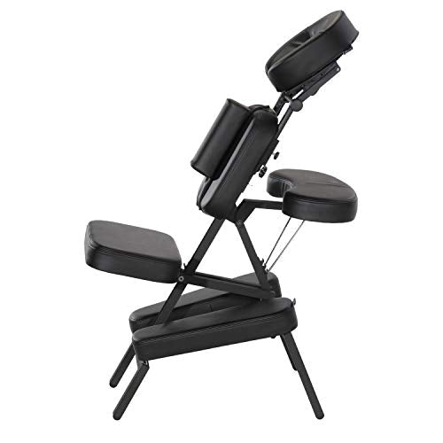 Portable Lightweight Aluminum Folding Massage Chair with Wheels Bag J621968