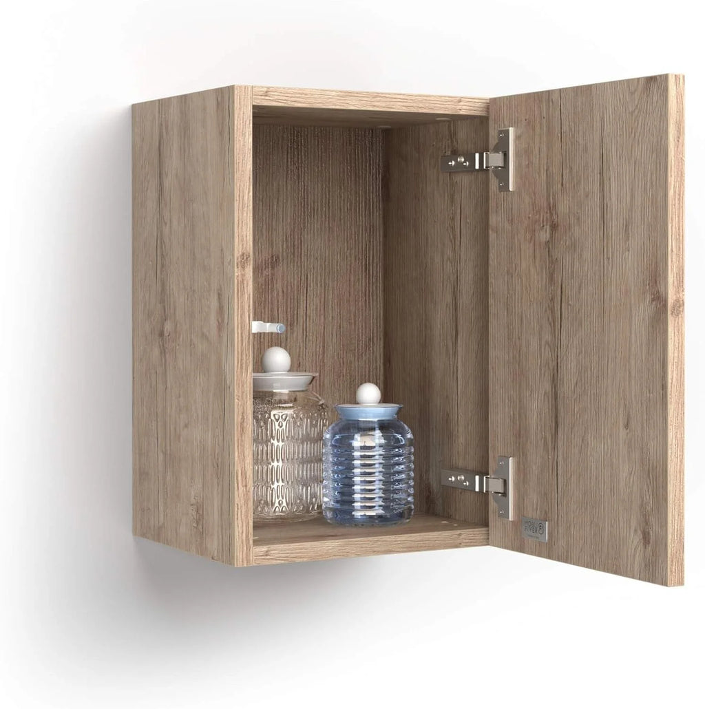Cube Wall Unit With Door Oak H615642