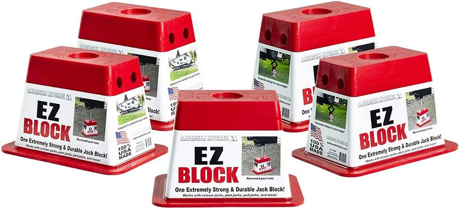 5-Pack Trailer Jack Blocks Leveling System Z643
