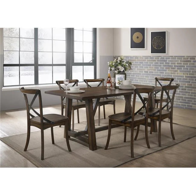 72 in. Dark Oak Dining Table V679904