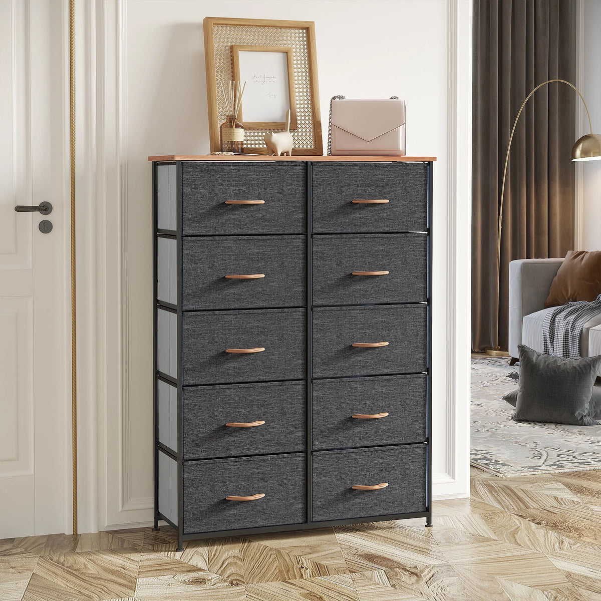 10 Drawer Fabric Storage Dresser Z434
