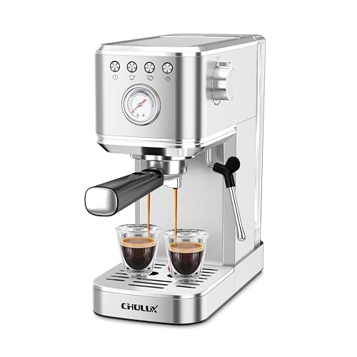 Slim 20 Bar Semi Automatic Espresso Machine with Milk Frother V254