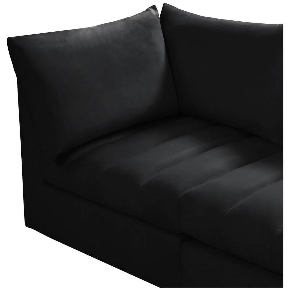 Black Velvet Modular Sectional I503