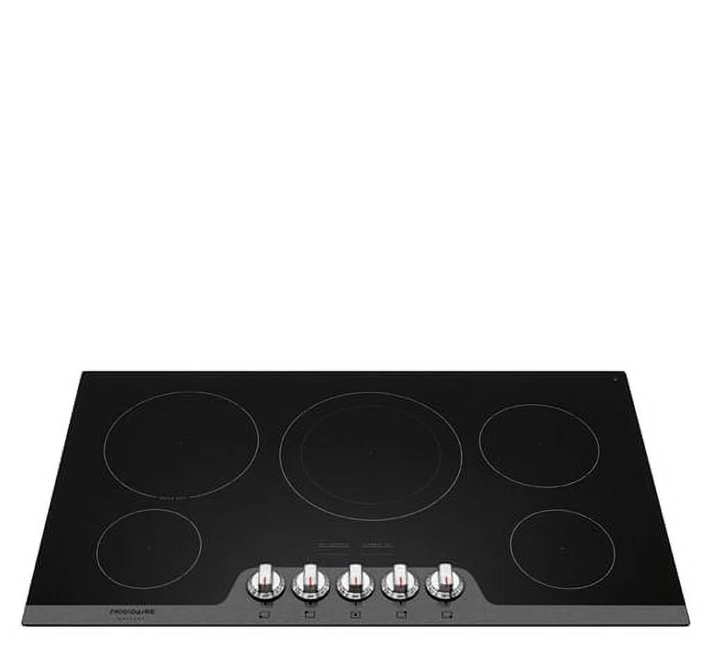 36 Electric Cooktop with 5 Elements Ceramic Glass Stainless Steel M569