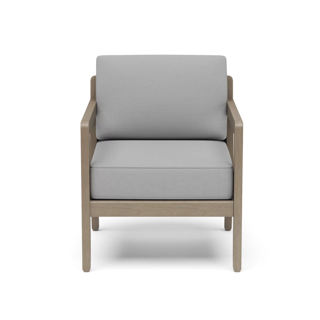 Gray Wood Outdoor Lounge Armchair B336549