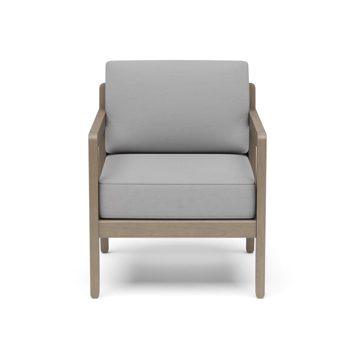 Gray Wood Outdoor Lounge Armchair B336549